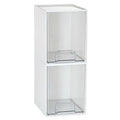 Vtopmart White Stackable Storage Drawers, 2 Pack Tall Organizers | Pull-Out Drawers, Stackable Design for Skincare, Cosmetics, Beauty Supplies, Vanity, Bathroom, Cabinet and Countertop - style: 2pack High White