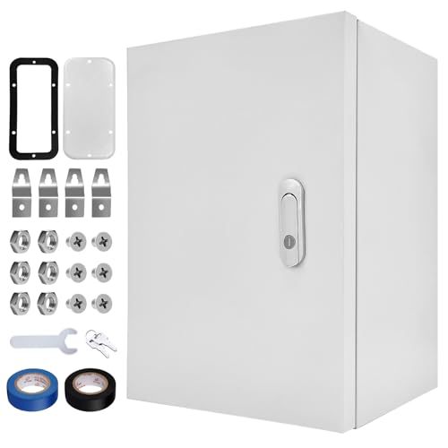 Electrical Junction Box 20x16x8, NEMA 4X IP66 Steel Enclosure Box - size: 20 x 16 x 8''