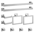 Cilee 10-Pieces Brushed Nickel Bathroom Hardware Set, 24 inch Towel Bar Set - color: 10 - Brushed Nickel, size: 10 Pieces