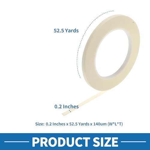 Painters Tape Easy Removal 0.2 Inches x 52.5 Yards White - color: White, size: 0.2 Inches x 52.5 Yards