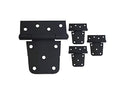QCAA Heavy Duty Gate Hinge, 4-1/2”X3-1/2”x3.0mm, Elegant 2 Layered Frosted Powder Coated Matte Black, 4 Pack, Made in Taiwan - color: Elegant Matte Black, size: 4pack