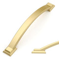 Amerdeco 10 Pack Brushed Gold Cabinet Pulls 6.3" - color: Brushed Gold, size: 6.3" hole center
