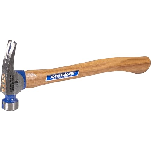 VAUGHAN California Framer Hammer, 19 oz, Milled Face, Assembled in USA - color: Curved, size: 19 oz
