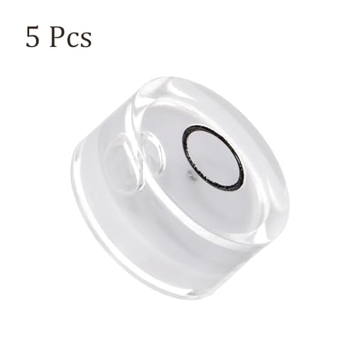 5pcs Small Circular Bubble Spirit Levels - [18mm Diameter 9mm Thickness] Mini Round RV Level Leveling Tools for Travel Trailer Turntable Camera, White - color: White, size: 18mm x 9mm