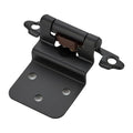 Matte Black Cabinet Hinges, 3/8 Inch Inset, 4 Pack(2Pairs) - color: Matte Black