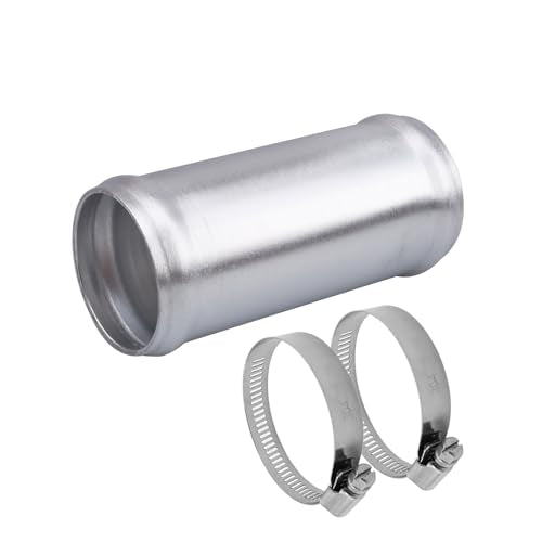 AC PERFORMANCE 1.75" (45mm) OD Aluminum Alloy Hose Joiner Silicone Pipe Connector Bead, 4" Length with 304 SS Clamps - size: 1.75" (45mm)