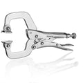 WORKPRO 6" Locking C-Clamp with Swivel Pads, Heavy Duty Adjustable Vise Grip Pliers, Welding Clamp for Woodworking, Metalworking, Auto Repair and Home Workshop