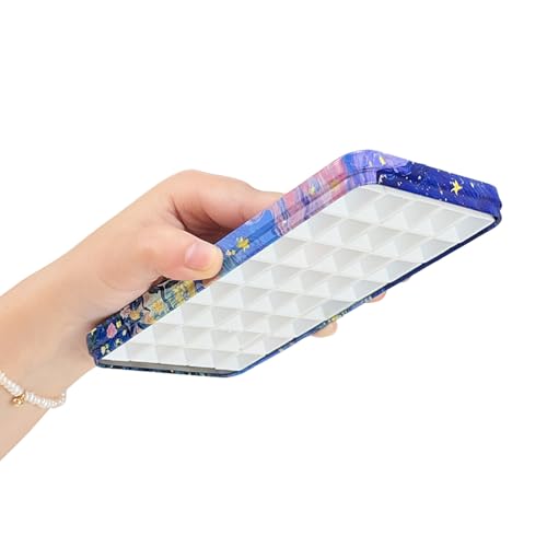 qianshan 40Pcs Empty Half Pans Watercolor Tin Palette with Magnetic Stripe - color: Starlit Bloomfield