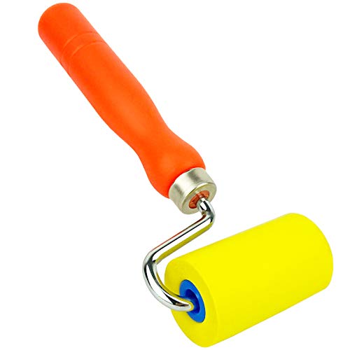 CARTINTS Soft Seam Roller Tool, Safely Install Wallpaper, Vinyl Wrap, Window Film, with 2.4inch Sponge Roller Head and Comfortable Handle, 7.9inch Length - color: Sponge Roller