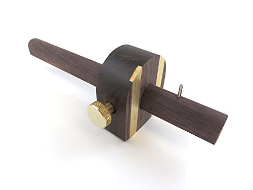 Pin Marking Gauge Solid Rosewood Half-Round Head with Brass Wear Strips