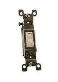 Leviton 15 Amp, 120 Volt, Toggle Framed Single-Pole AC Quiet Switch, Residential Grade, Grounding, 1451-2W, White - color: White, size: 1 Pack