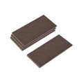 uxcell Felt Furniture Pads, 4-inch x 2-inch Self Adhesive Cuttable Anti Scratch Square Floor Protectors for Furniture Legs Hardwood Floor, Brown 8Pcs - size: 4-inch x 2-inch