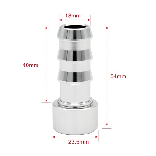 EVIL ENERGY 5/8" Weld On Hose Barb Tail Nipple On Bung Fitting Adapter Natural Aluminum 2PCS - size: 5/8 barb