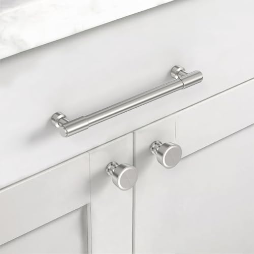 Asidrama Brushed Satin Nickel Kitchen Cabinet Pulls,6.3 Inch,10 Pack - color: Brushed Satin Nickel, size: 6.3" Hole Center
