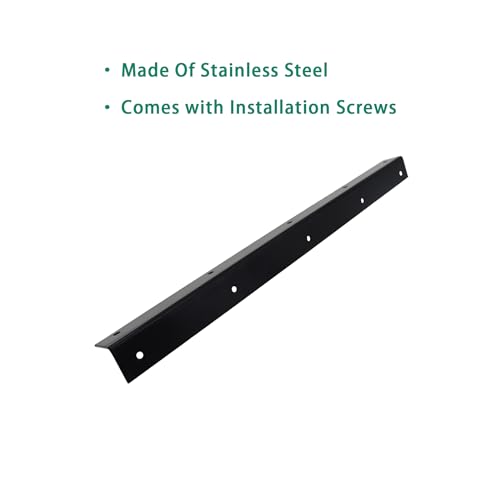Long L Bracket,ULIFESTAR Black Corner Brace Brackets,Iron Corner Brackets,Thickness 2mm,Heavy Duty Shelf Bracket,Metal Right Angle Bracket for Wood,430*30mm/16.93*1.18'' 4 PCS - size: 430*30mm/16.93*1.18''