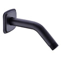 TRUSTMI 6-Inch Angled Shower Arm with Flange, Solid Stainless Steel, Wall Mounted Replacement Extension Tube for Fixed Shower Head, Matte Black - color: Matte Black
