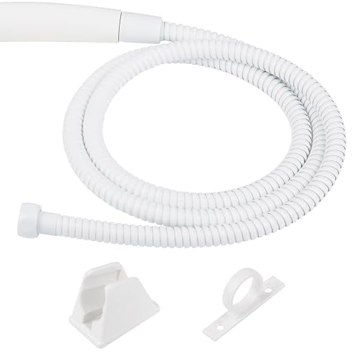 Dura Faucet DF-SA400K-WT RV Handheld Shower Head Hose Kit (White) - color: White, size: Full Kit