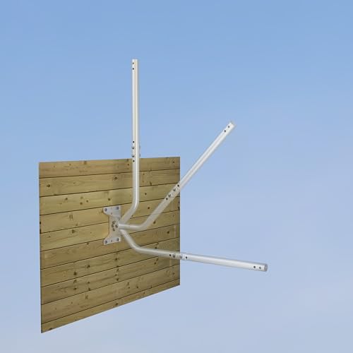 CEKAY J-Pole Mount for Antenna & Weather Station, 1.25 x 49.75 in, White - size: 49.75"