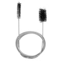 PATIKIL 61inch Flexible Drain Brush, Long Nylon Cleaner Brush Double Bristle Ended Spring Straw Cleaning Tool for Curved Pipe Slim Holes Fish Tank, Black - color: Black, size: 61inch