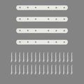 Alise Flat Bracket ,8 Inch White Mending Plate Flat Brace for Wood Shelves - color: White, size: 8 Inch