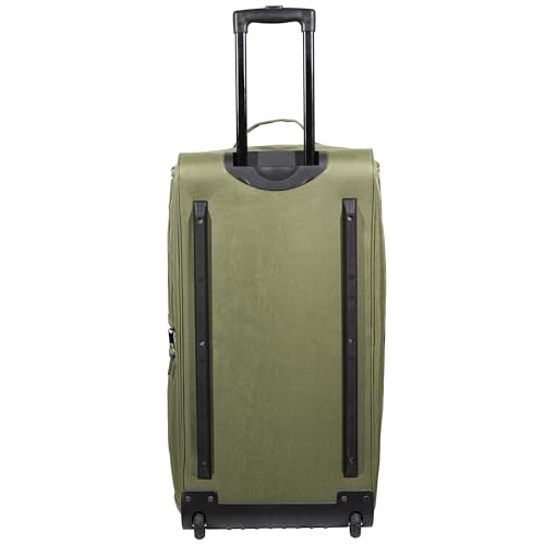 US Army ROMEO 31-inch Large Tactical Duffel Bag with Wheels | Heavy Duty Material, Molle Webbing, Water Resistant Military Rolling Bag for Travel, Deployment, and Camping - Tactical Green - color: Tactical Green, size: 31-inch