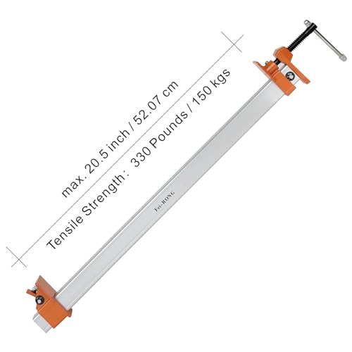 FEIRONG Heavy Duty 24" Bar Clamps 2-Pack - Professional Grade, Quick-Release, 330LB Load Limit, Built-in Ruler, 90° Angled Jaws for DIY Woodworking & Cabinet Installation | Fits 20.5" Work Range - size: Orange 24-inch 2 Pack