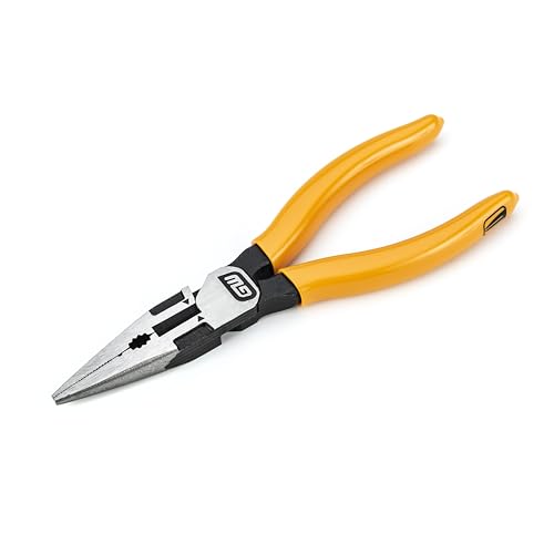 GEARWRENCH 6 Inch Dipped Handle Long Nose Plier - 82176-06 - size: 6", style: Long Nose