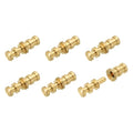 uxcell 6Pcs Table Leaf Dowel Pin, 8x10x28mm Brass Table Top Leaf Alignment Pins Desk Bolt Sleeve Connectors for Furniture Cabinet Wooden Box, Gold Tone - size: 8x10x28mm