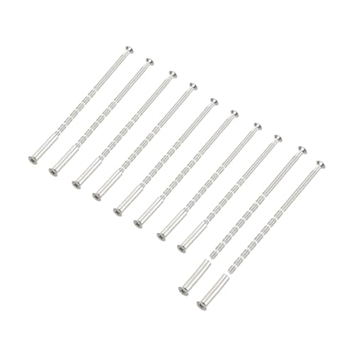 PATIKIL Door Handle Screws M4 x 100mm, 10 Set Cabinet Handle Break Away Screws for Drawer Pull with M4 x 25mm Sleeve Slub Bolt for Door Lever Knob - size: M4 x 100mm