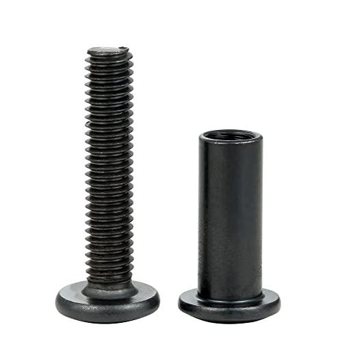 40 Sets Black Furniture Connector Bolts M6x30mm Binding Screws for Wood - color: M6x30mm-Black-D