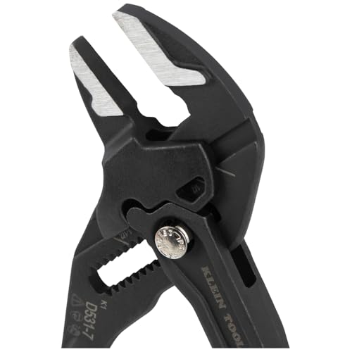 Klein Tools D5317 Compact Plier Wrench, High Leverage Multi-Use Adjustable Plier Wrench with Smooth Jaws, 7-Inch - size: 7-Inch