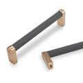 10 Pack 5 inch(128mm) Black and Champagne Bronze Kitchen Cabinet Handles Knurled Cabinet Pulls Black Drawer Pulls Kitchen Cabinet Hardware Handles Dresser Handles - color: Black And Champagne Bronze, size: 5" Hole Center（128mm）