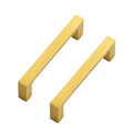 Ravinte Brushed Brass Solid Pulls Cabinet Handles 3-1/2 Inch 10 Pack - size: 3-1/2 Inch Hole Center