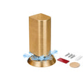 PANALI Magnetic Door Stopper, Door Stop Floor Mount, 1Pack, Gold - color: Bright Gold