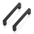 Ravinte Matte Black Square & Solid Cabinet Handles,3-1/2 Inch,30 Pack | Zinc Alloy, Flat Black Finish, Screws Included,Drawer Pulls, Cabinet Hardware for Kitchen & Drawer - size: 3-1/2 Inch Hole Center