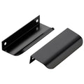 Matte Black Cabinet Handles Finger Edge Pulls 4 Inch CC 10 Pack - color: Matte Black, size: 102mm/4" Overall Length