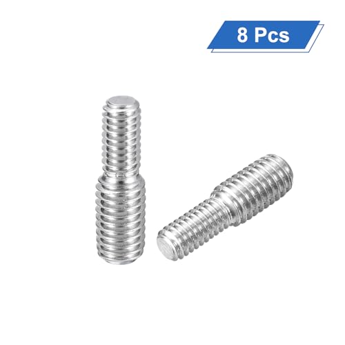 uxcell M4x10mm to M5x10mm Double End Threaded Stud Screw Bolt, 8Pcs 304 Stainless Steel Thread Reducer Adapter for Furniture Machinery Assembly Fastener - size: M4x10mm to M5x10mm
