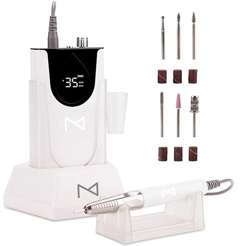 M Max Nail Drill, Brushless 2-in-1, 35000 RPM, Cordless | White - size: Standard - White
