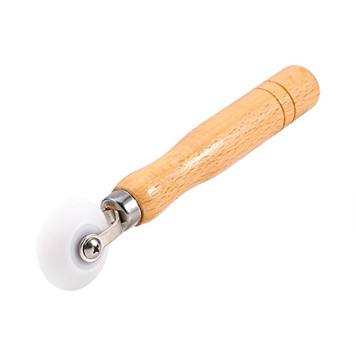 18.5cm Wood Handle Seamed Home Wallpaper Roller,POM Material Internal Seam Roller Corner Wallpaper Roller,Wallpaper Seam Roller for Home Wall Paper Decorating Hand Tool