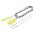 HARFINGTON 3pcs Flexible Long Drain Brush Straw Cleaner Set 78.74" Stainless Steel Double Ended Hose Brush with 8" Nylon Long Tube Pipe Cleaning for Fish Tank Sink Pipe, Yellow - color: Yellow, size: 200cm