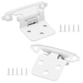 30 Pack (15 Pairs) 1/2" Overlay Cabinet Hinges White - color: White, size: 30 Pack (15 Pairs)