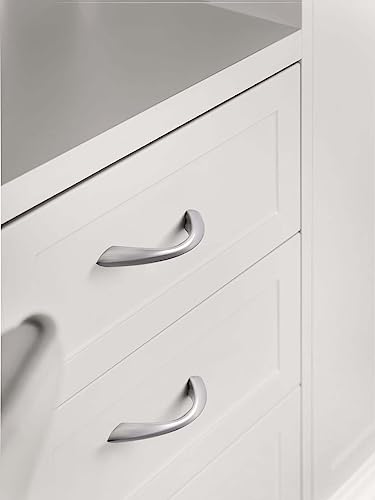 20 Pack Brushed Nickel Cabinet Pulls 3 Inch Arch Twisted Silver Handles Drawer Kitchen Cupboard Bathroom Dresser Cabinet Hardware Zinc Alloy - color: Brushed Nickel, size: 3 Inch Hole Centers