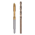 uxcell M4 x 0.7 Spiral Point Thread Tap and 3.3mm Drill Bit Set, Metric Titanium Plated Cobalt High Speed Steel Machine Screw Thread Tap Threading Tool - size: M4 x 0.7 + 3.3mm