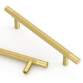 Asidrama 10 Pack 5 Inch(128mm) Brushed Gold Knurled Kitchen Cabinet Handles, Cabinet Pulls Kitchen Cabinet Hardware for Cupboard Drawer Pulls - color: Brushed Gold, size: 5" Hole Center