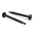 #8 x 2-1/2" Sheet Metal Screws 500PCS 410 Stainless Steel Truss Head Fast Self Tapping Screws Black Oxide by SG TZH - color: Black, size: #8 x 2-1/2"
