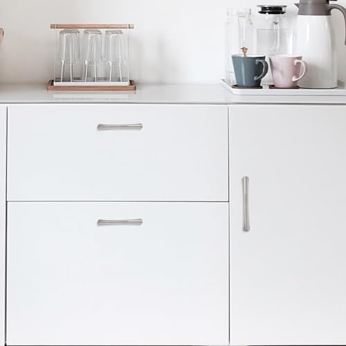 10 Pack 3.75 inch(96mm) Brushed Satin Nickel Kitchen Cabinet Handles Cabinet Pulls Sliver Drawer Pulls Kitchen Cabinet Hardware Handles Dresser Handles - color: Brushed Satin Nickel, size: 3-3/4'' Hole Center(96mm)