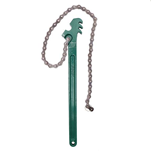 16 Inch Heavy Duty Chain Wrench with 27" Chain for 1.5"-7.5" Diameter Pipe