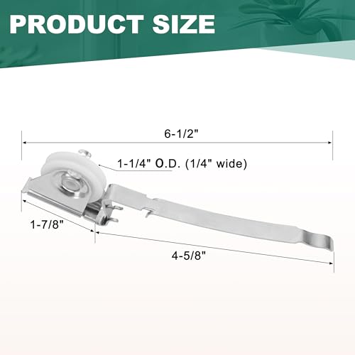 4 Pack Sliding Screen Door Roller Assembly 1-1/4" Nylon Concaved Wheels - size: 2 Upper Rollers + 2 Lower Rollers