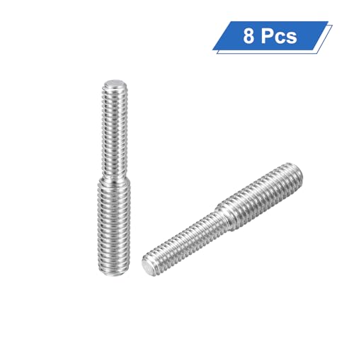 uxcell M4x15mm to M5x15mm Double End Threaded Stud Screw Bolt, 8Pcs 304 Stainless Steel Thread Reducer Adapter for Furniture Machinery Assembly Fastener - size: M4x15mm to M5x15mm