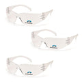 Pyramex Safety Intruder Reader Bifocals Clear Frame with Clear Lens (3 Pair) (Clear + 2.5 Lens) - style: Clear + 2.5 Lens